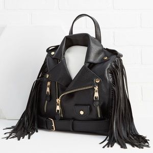 Jacket Backpack Purse One Black (one Wine) W/Gold hardware. PETA Approved Vegan